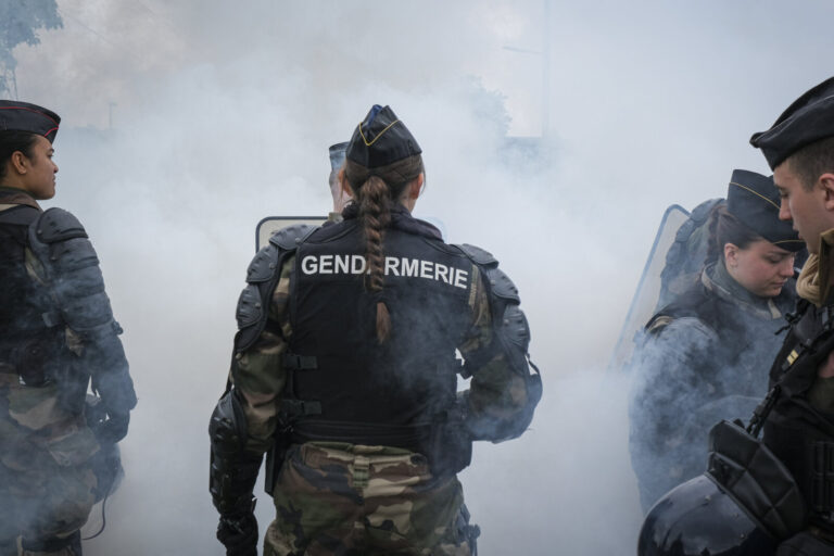 France, Melun, 2024-05-05. EGIDE 2024 is the final exercise of the officer cadets of the French national gendarmerie off