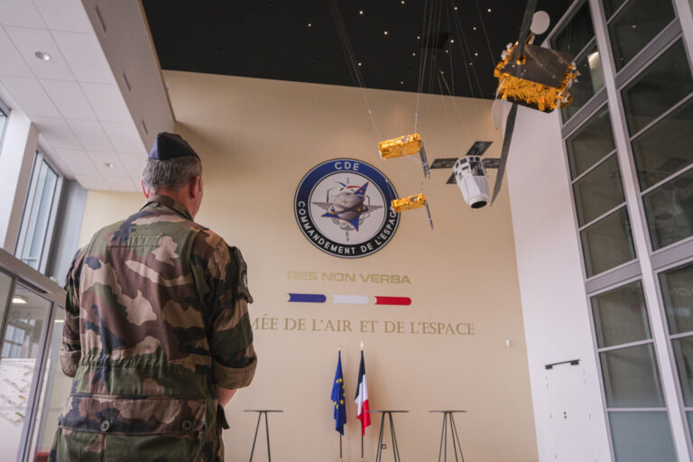 France, Toulouse, 2026-02-18. At the French space command in Toulouse, exercise SPARTEX 2026 trains allied officers to f