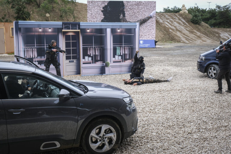 France, Paris, 2024-06-16. On the outdoor ground of Eurosatory 2024, the French police intervention units, the gendarmer