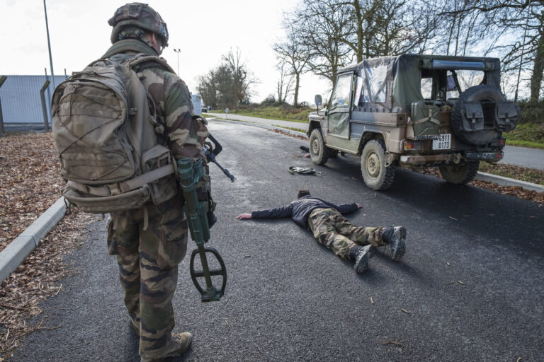 France, Toulouse, 2018-02-10. Exercise Acinonyx in February 2018, a full scale rehearsal by French paratroopers of the 1