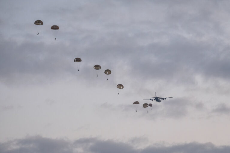 France, Toulouse, 2018-02-07. Exercise Acinonyx in February 2018, a full scale rehearsal by French paratroopers of the 1