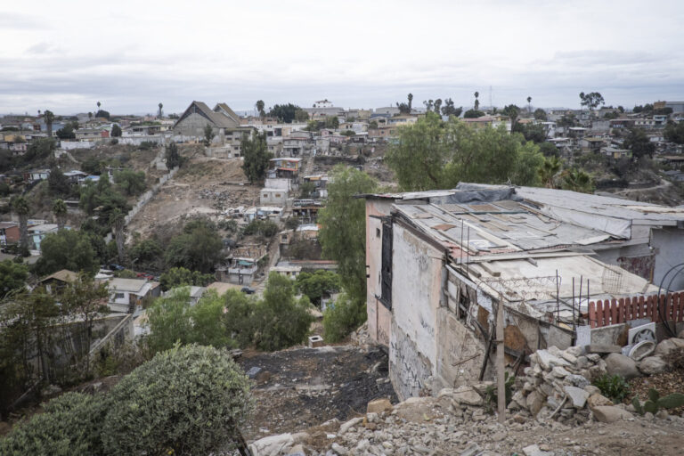 Mexico, Tijuana, 2019-11-19. Life on both sides of the fence that separates San Diego from Tijuana, from the new section