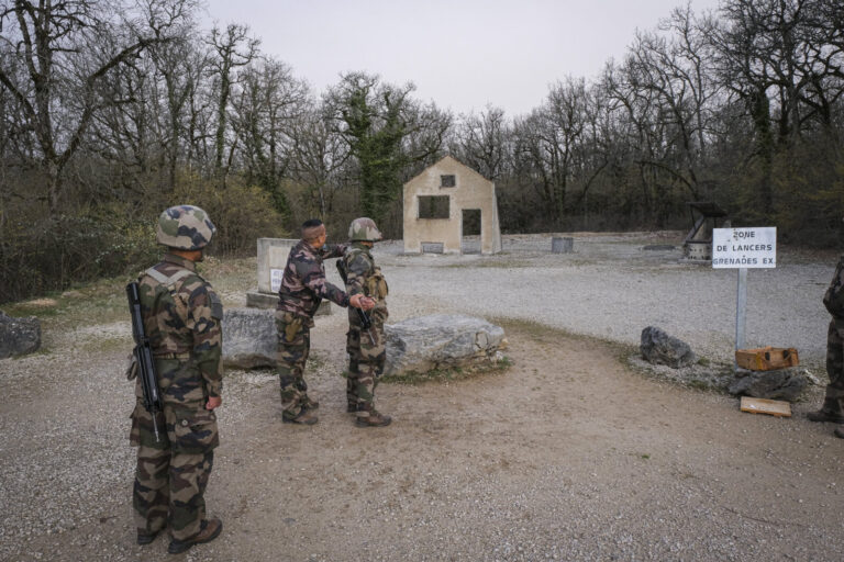 France, Castelnaudary, 2022-03-15. At the 4th Foreign Regiment, the training regiment of the Foreign Legion, recruits fr