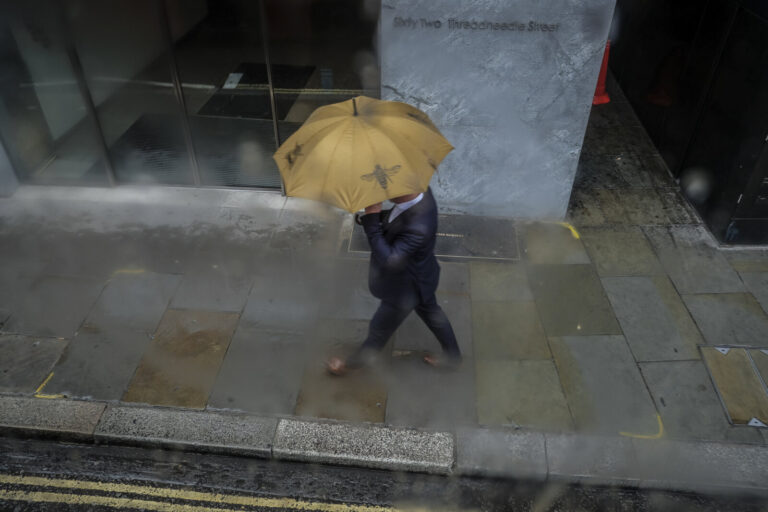 United Kingdom, London, 2016-08-20. Street photography in the City of London on two rainy days of August 2016, weeks aft