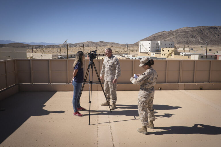 United States of America, TWENTYNINE PALMS, 2019-11-08. A media day at the Marine Corps training centre of Twentynine Pa