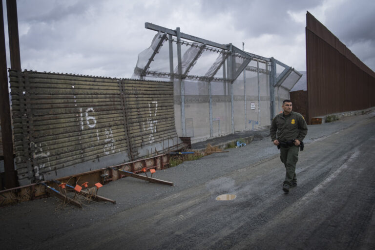 United States of America, San Diego, 2019-11-20. A day with a US Border Patrol agent along the fence that separates San 