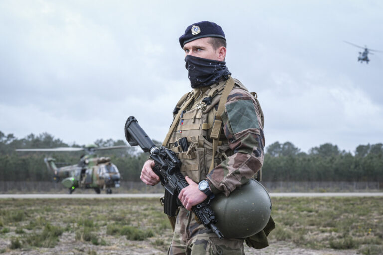 France, Bordeaux, 2023-03-30. Live demonstrations at SOFINS 2023, the French special forces innovation forum held on the