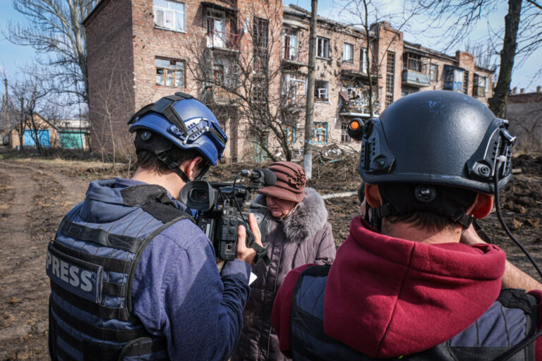 Ukraine, Tchassiv Yar, 2023-03-20. At few kilometers from the front line in Bakhmut, the city was almost destroy by the 