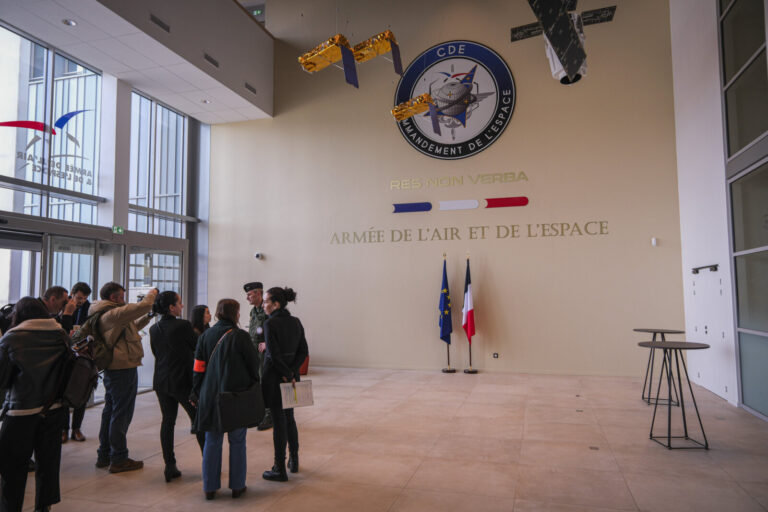 France, Toulouse, 2026-02-18. At the French space command in Toulouse, exercise SPARTEX 2026 trains allied officers to f