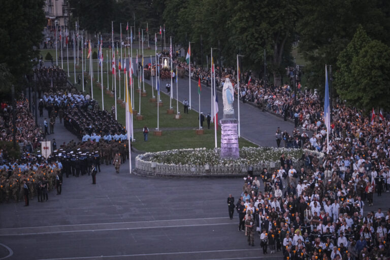 France, Lourdes, 2024-05-25. The 64th Lourdes military pilgrimage attracted over 15,000 pilgrims from 37 different count