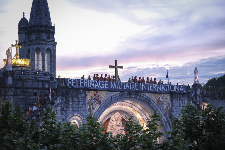 France, Lourdes, 2024-05-25. The 64th Lourdes military pilgrimage attracted over 15,000 pilgrims from 37 different count