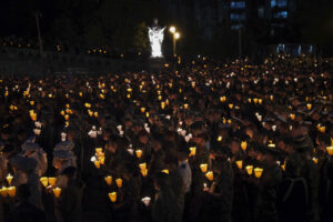 France, Lourdes, 2024-05-25. The 64th Lourdes military pilgrimage attracted over 15,000 pilgrims from 37 different count