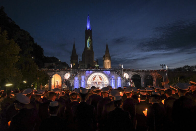 France, Lourdes, 2024-05-25. The 64th Lourdes military pilgrimage attracted over 15,000 pilgrims from 37 different count