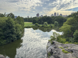 United States, New York, 2026-08-05. Turtle Pond and, beyond, the Great Lawn of Central Park. Photograph by Fred MARIE /