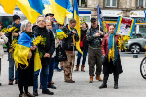Pays de la Loire, NANTES, 2025-02-23. France, 2025-02-23. A l'occasion du troisieme anniversaire de l'invasion Russe en 