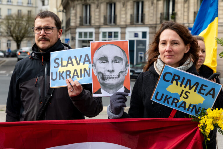 Pays de la Loire, NANTES, 2025-02-23. France, 2025-02-23. A l'occasion du troisieme anniversaire de l'invasion Russe en 