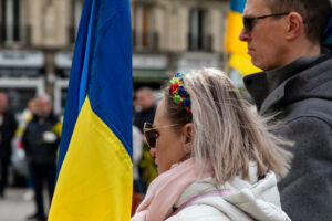 Pays de la Loire, NANTES, 2025-02-23. France, 2025-02-23. A l'occasion du troisieme anniversaire de l'invasion Russe en 