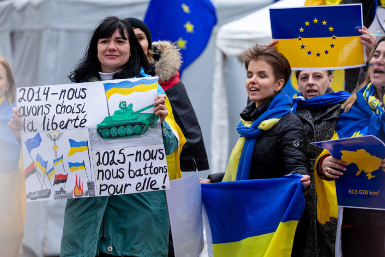 Pays de la Loire, NANTES, 2025-02-23. France, 2025-02-23. A l'occasion du troisieme anniversaire de l'invasion Russe en 