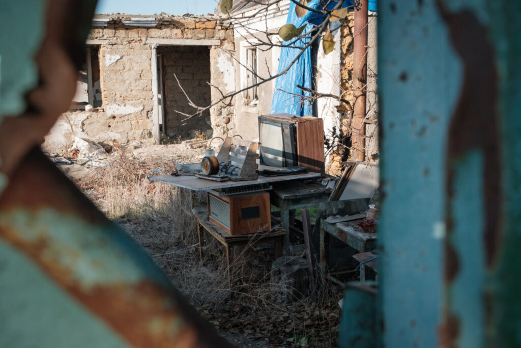 Ukraine, Posad-Pokrovske, 2024-11-29. The Posad Pokrosvke village in Ukraine is still in ruins two years after having be