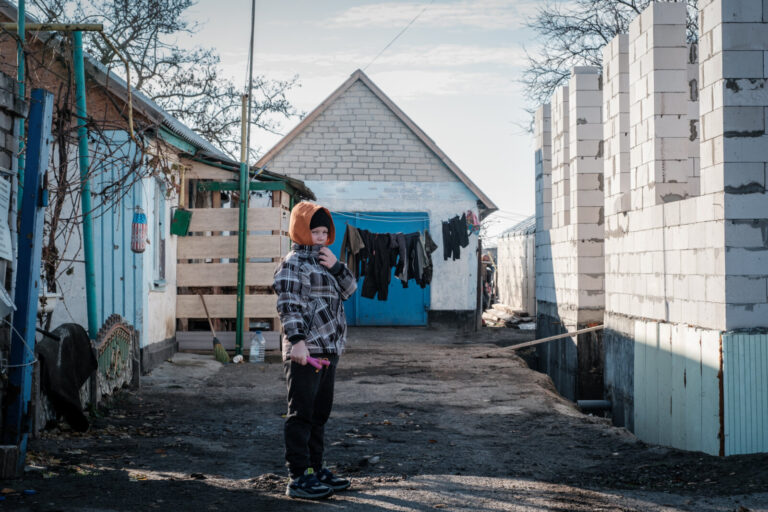 Ukraine, Posad-Pokrovske, 2024-11-29. The Posad Pokrosvke village in Ukraine is still in ruins two years after having be