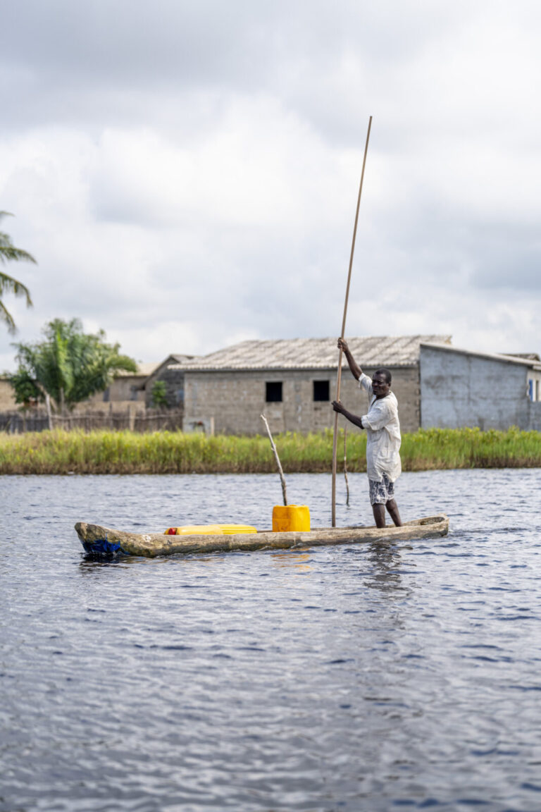 benin, Ouidah, 2024-10-16. Benin, Ouidah, 2024-10-16, Tourist and cultural attraction, traditional pirogues for travelli
