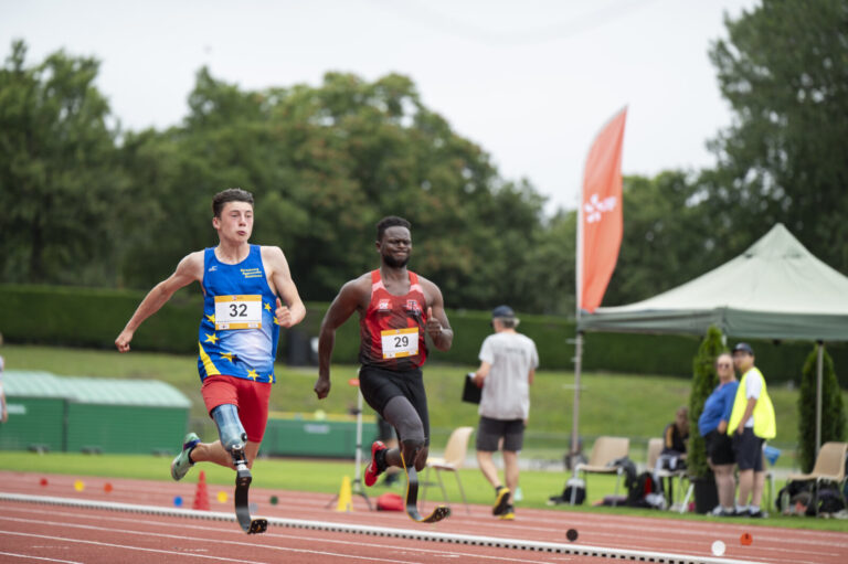 France, Talence, 2024-06-29. France, Talence, 2024-06-29, Emilien Passon, 17 years old, hope of French para athletics. A