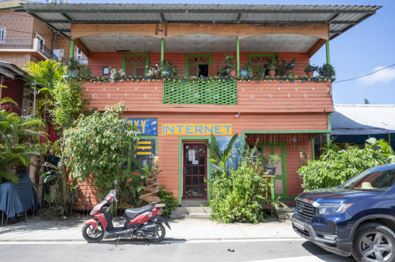 Panama, Bocas Town, 2025-01-18. Panama, Bocas de Toro, 2025 January, Illustration of scenes of life in Bocas Town on Isl