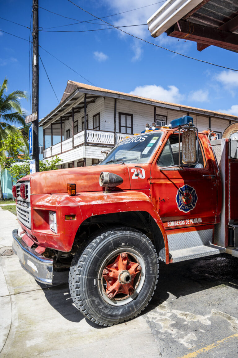 Panama, Isla Colon, 2025-01-18. Panama, Bocas del Toro, 2025-01-18, Isla Colon Fire Station located in the main city of 