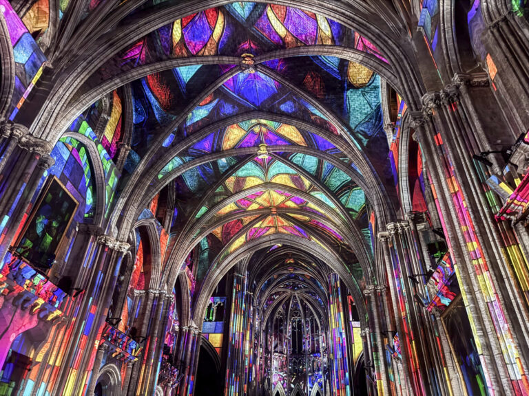France, Bordeaux, 2025-09-27. France, Bordeaux, 2025-09-27, At Saint-Andre Cathedral, the new Luminiscence show titled T
