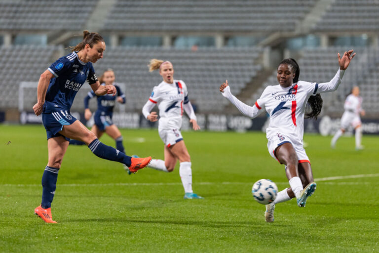 France, Paris, 2024-12-08. Football, 10th day of D1 Arkema between Paris FC and PSG at Sebastien Charlety stadium. Final