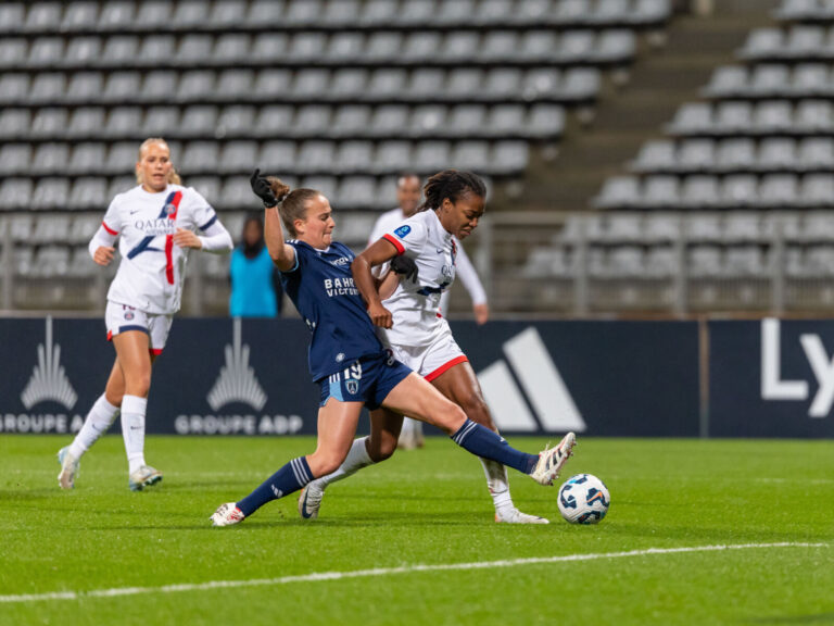 France, Paris, 2024-12-08. Football, 10th day of D1 Arkema between Paris FC and PSG at Sebastien Charlety stadium. Final