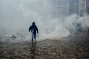 France, Bordeaux, October 24, 2026. Protesters gather in the city center to demonstrate against the high cost of living.