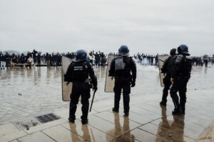 France, Bordeaux, October 24, 2026. Protesters gather in the city center to demonstrate against the high cost of living.