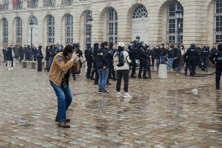 France, Bordeaux, October 24, 2026. Protesters gather in the city center to demonstrate against the high cost of living.