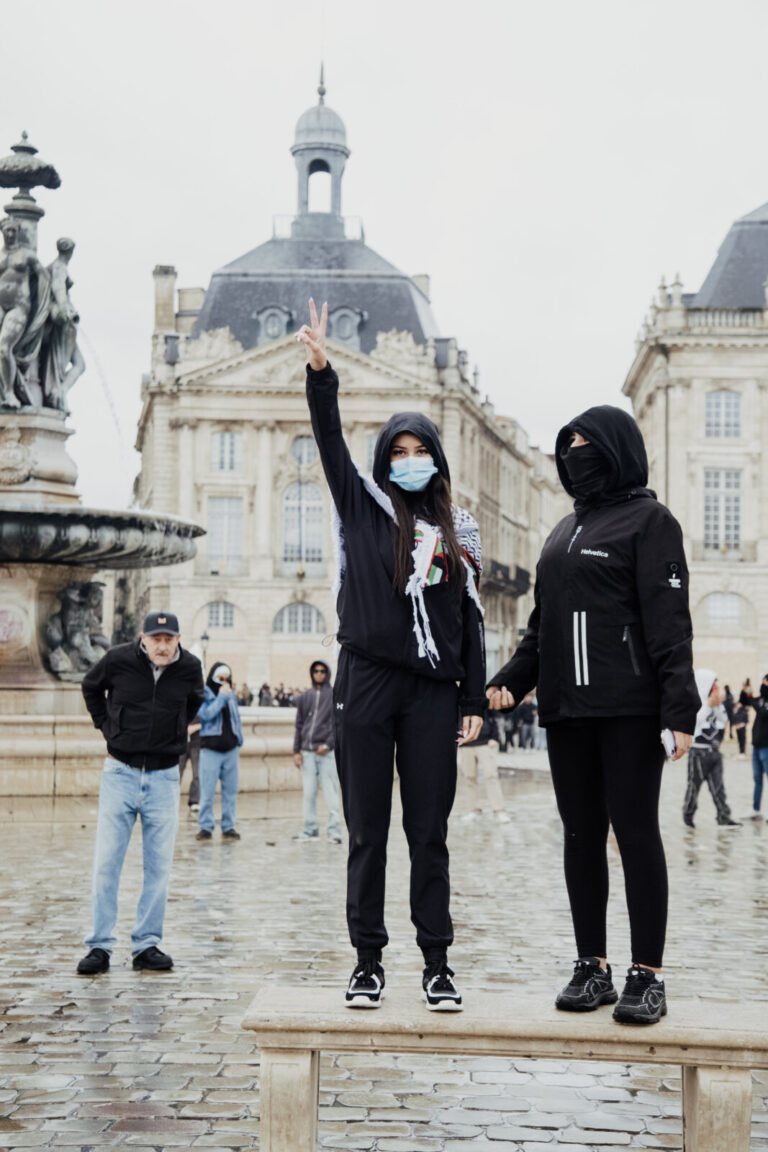 France, Bordeaux, October 24, 2026. Protesters gather in the city center to demonstrate against the high cost of living.