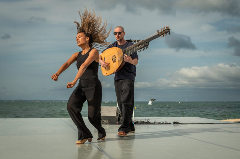 France, Arcachon, 2025-09-20. Cadence - Summer Dance Festival in Nouvelle-Aquitaine, held on the beach of Arcachon. Seve
