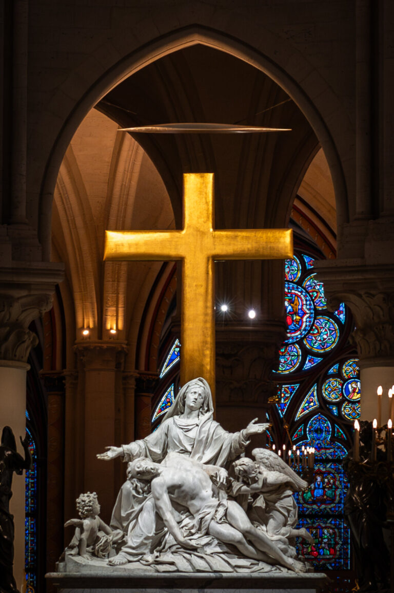 France, Paris, 2024-12-23. Notre Dame Cathedral has been reopened to the public since the fire that ravaged it. Many peo