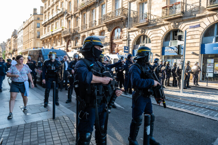 France, Bordeaux, 2025-09-18. On September 18, Bordeaux was the scene of the "Bloquons tout" (Let's block everything) mo