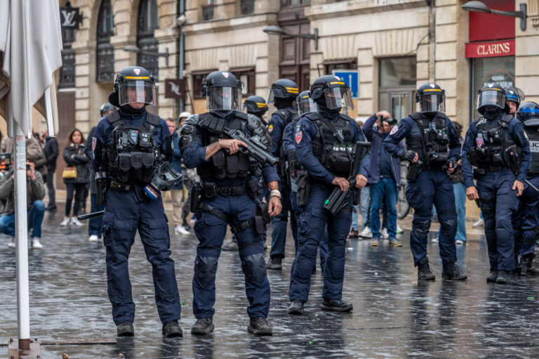 France, Bordeaux, 2026-10-24. In Bordeaux, the march on the second day of protests against the rising cost of living ini