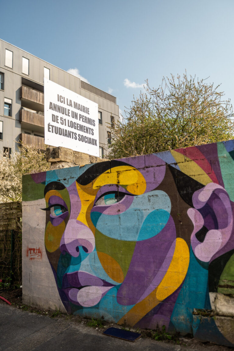 France, Bordeaux, 2025-03-15. Bordeaux City Council cancels the building permit for a 51-unit student housing project in