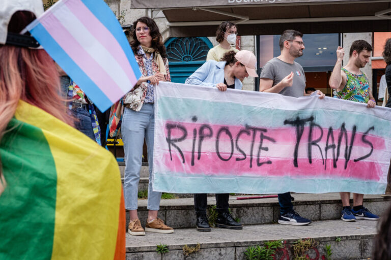 France, Lyon, 2024-05-25. Demonstration and mobilisation for trans rights called by the riposte trans association. Franc