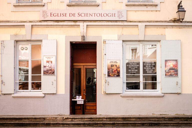 France, Lyon, 2023-09-27. Facade of the Church of Scientology. Photograph by Franck CHAPOLARD / Collectif DR.France, Ly