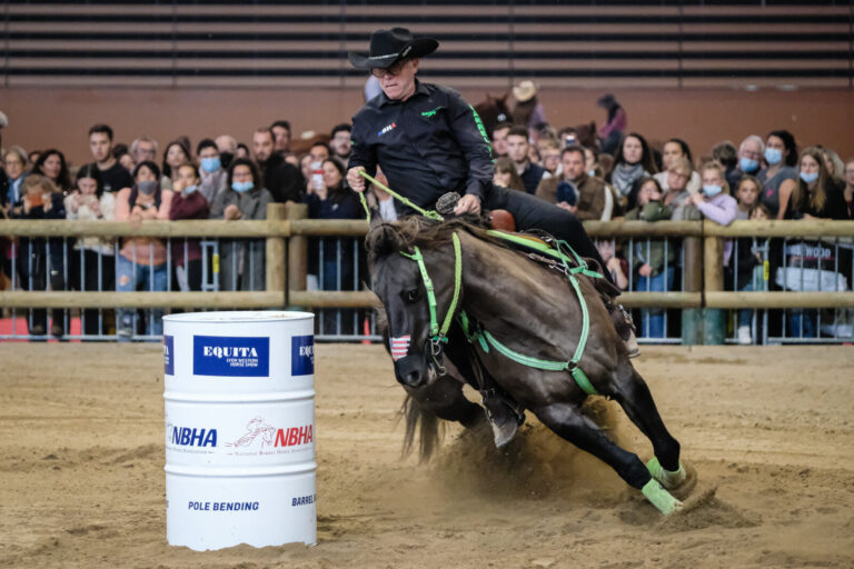 France, Lyon, 2021-10-30. Lyon (France), le 30 octobre 2021. Competition de barrel racing a Equita Lyon. Photograph by F