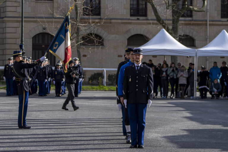 France, Paris, 2026-02-16. National ceremony to pay tribute to the heroes of the gendarmerie. Photograph by Gilles Aurou