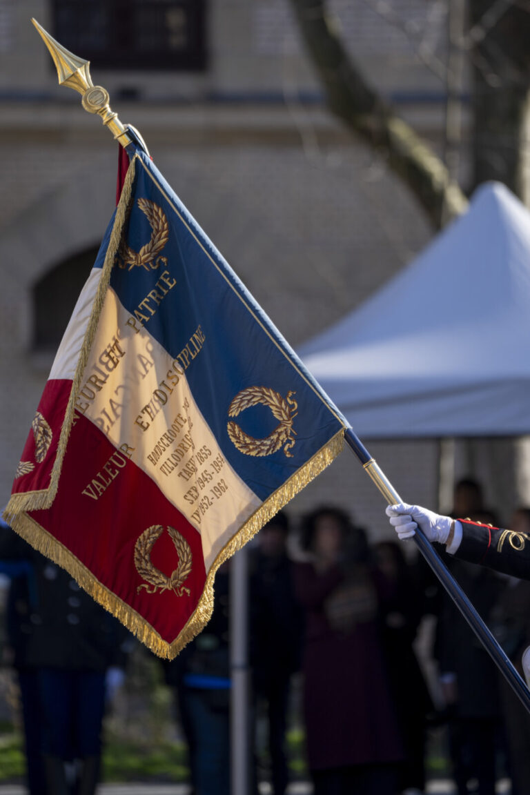 France, Paris, 2026-02-16. National ceremony to pay tribute to the heroes of the gendarmerie. Photograph by Gilles Aurou