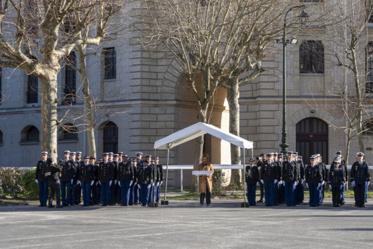 France, Paris, 2026-02-16. National ceremony to pay tribute to the heroes of the gendarmerie. Photograph by Gilles Aurou