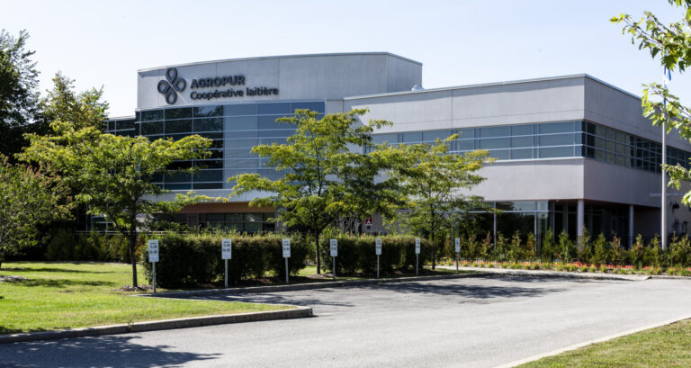 Canada, Saint-Hubert, 2017-09-10. Headquarters of Agropur Cooperative Laitiere and Ultima Foods, whose fine cheese divis