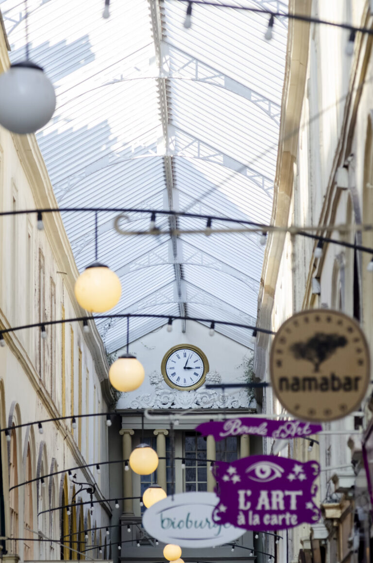 France, Paris, 2026-02-15. Passage Choiseul. The Paris covered passages are historic 19th-century shopping arcades locat