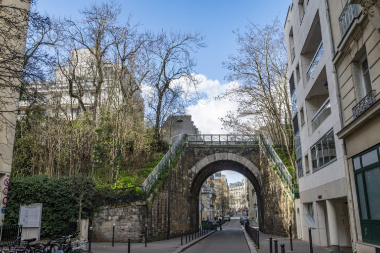 France, Paris, 2026-02-28. Petite Ceinture, section in the 12th arrondissement. Former circular railway line built in th