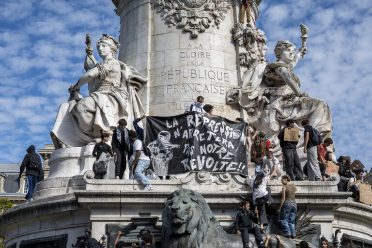 France, Paris, 2026-10-06. High school and university students take part in a day of mobilisation in Paris to protest th